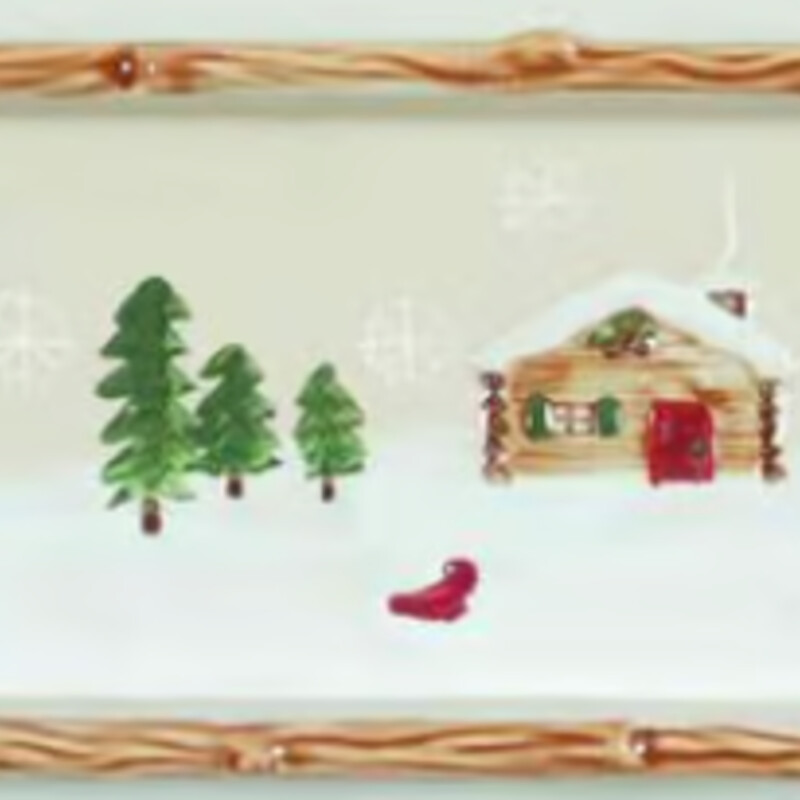 St Nicholas Heartland Tray
White, Green, Red, Brown
Size: 15x4.5H