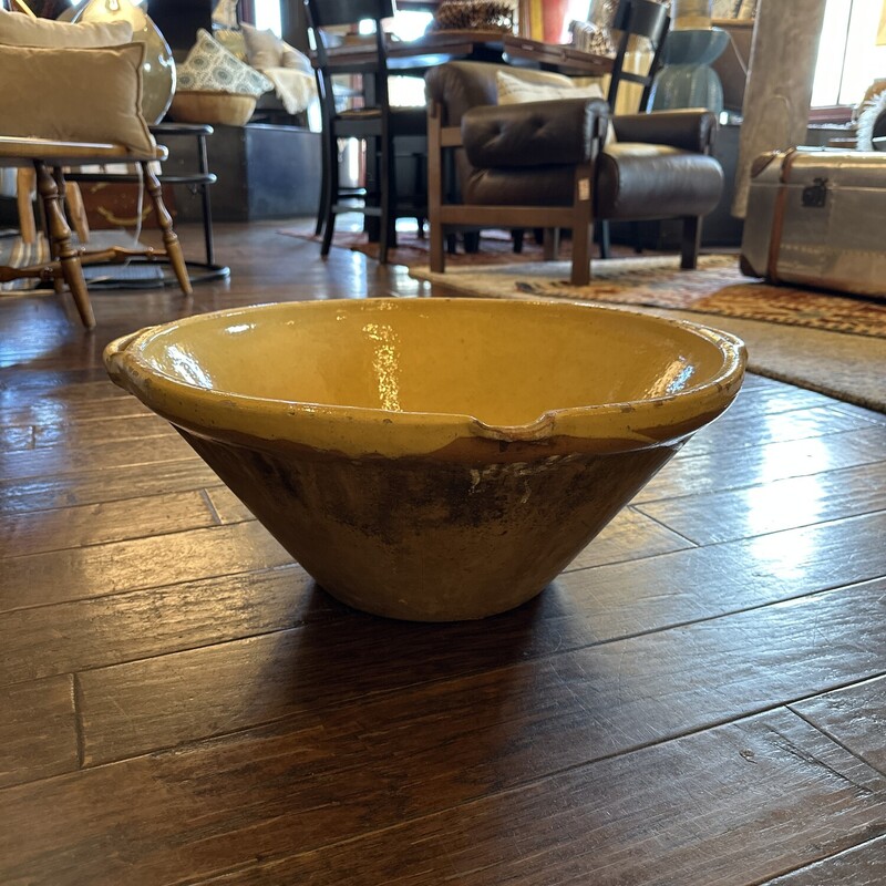 French Glazed Terracotta Tian Bowl - Late 19th Century

Size: 24Dx9T