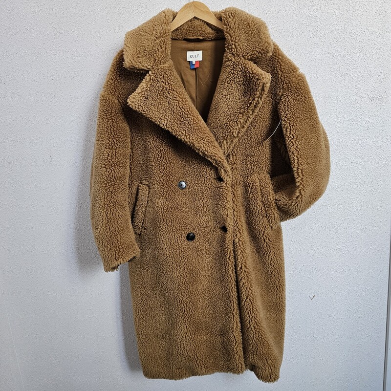 Kule Faux Fur, Camel, Size: Small