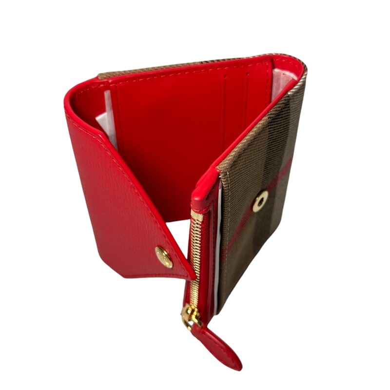 Burberry Lila Trifold Wallet<br />
Red<br />
 New With Tags<br />
Comes with original dust bag.