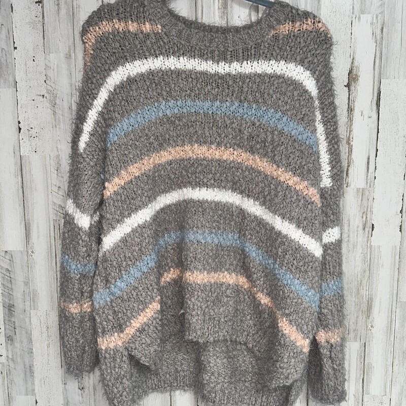 M Grey Stripe Sweater