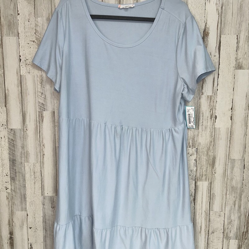 2X Lt Blue Tier Dress