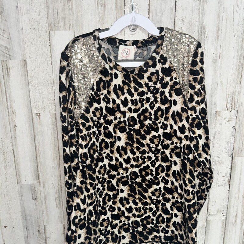 10 Cheetah Sequin Top