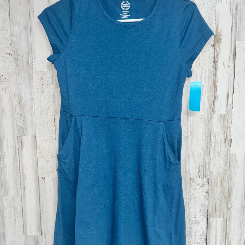 10/12 Teal Cotton Dress, Teal, Size: Girl 10 Up