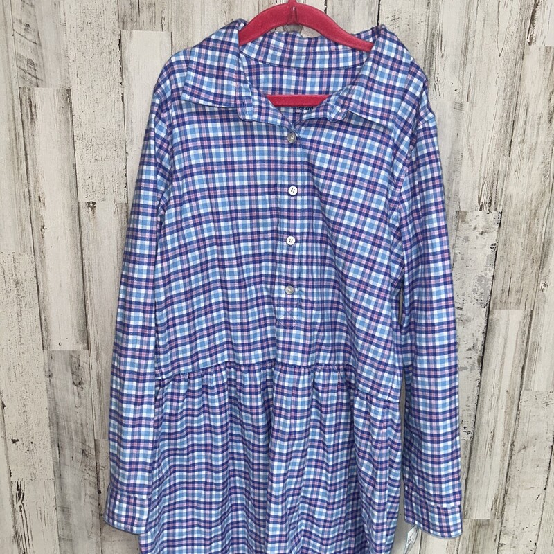 12 Blue Plaid Button Up D