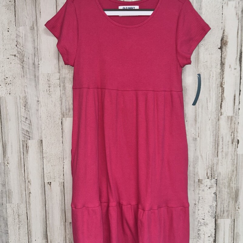 10/12 Pink Ribbed Dress, Pink, Size: Girl 10 Up