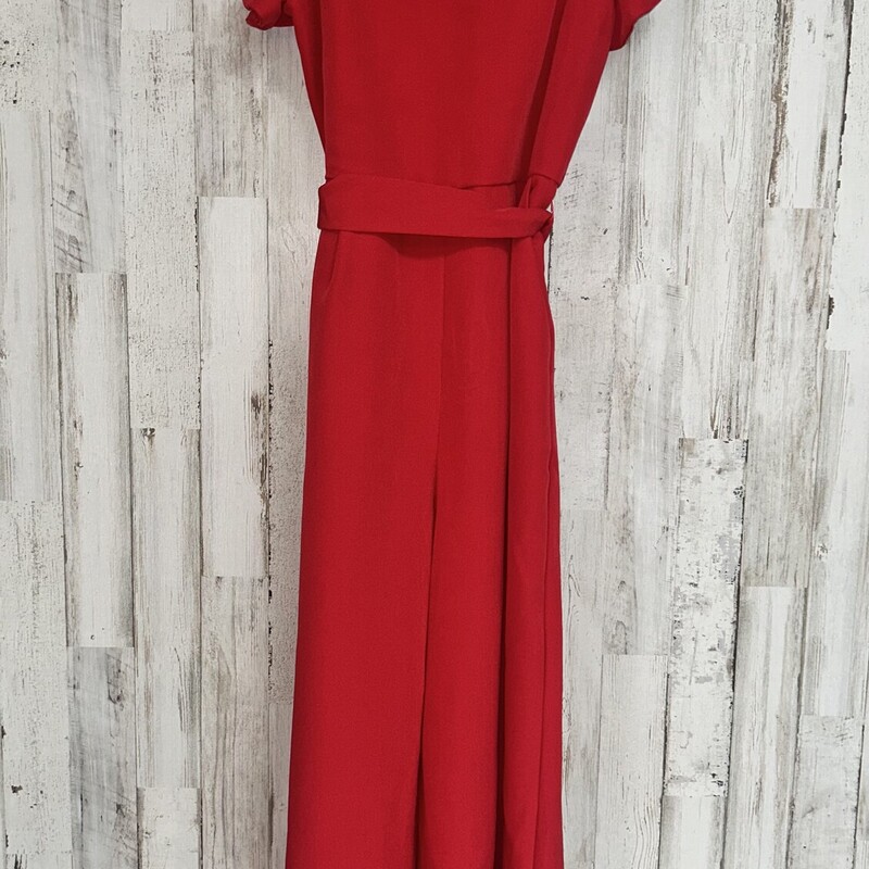 12 Red Ruffle Tie Jumper