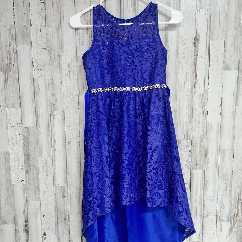 12 Blue Lace Rhinestone B, Blue, Size: Girl 10 Up