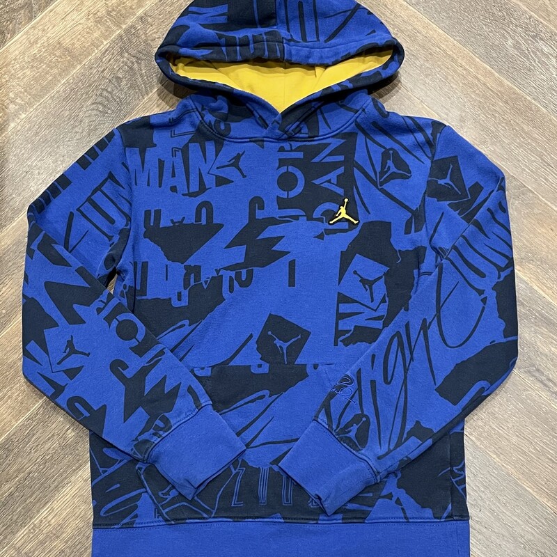 Jordan Pullover Hoodie, Blue, Size: 10-12Y