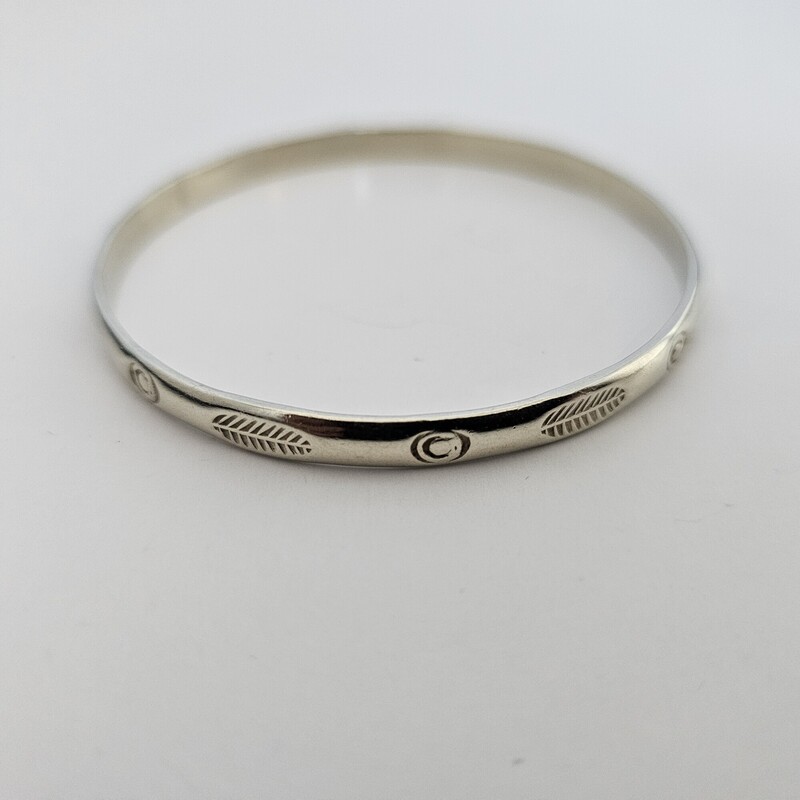 Sterling Bangle, Sterling, Size: Bangle