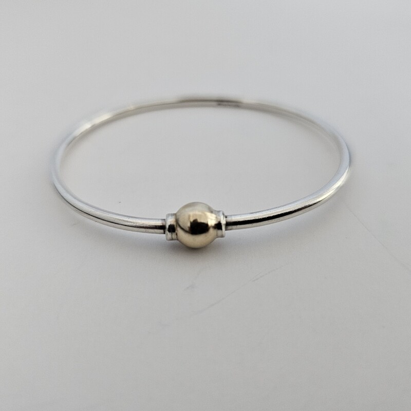 Cape Cod Bangle, .925/14k, Size: Silver