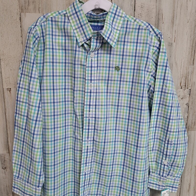 6x Green Plaid Button Up