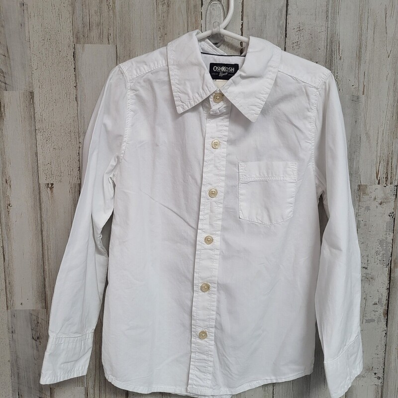 6x White Button Up, White, Size: Boy 5-8