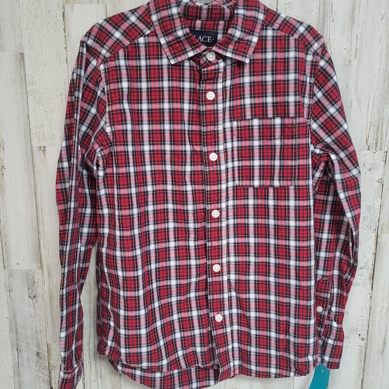 7/8 Red/green Plaid Butto