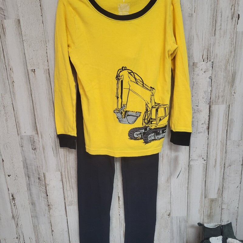 7 Yellow Tractor PJs