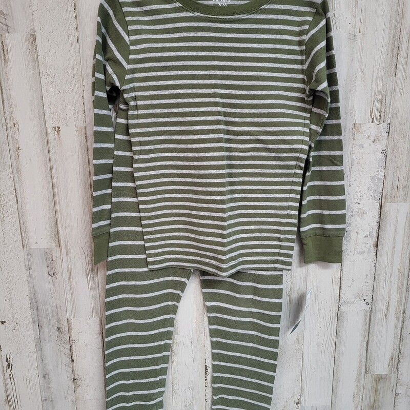 7 Olive Stripe PJs