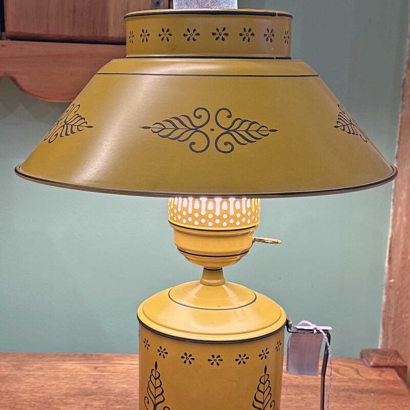 Gold Tin Lamp
17 In Tall.