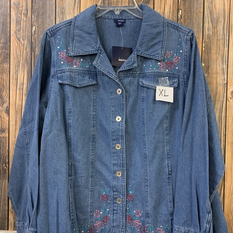 NWT Jean Button Shirt, Size: XL