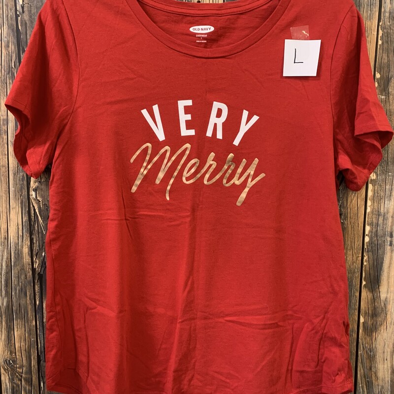 Red Very Merry Shirt, Size: L