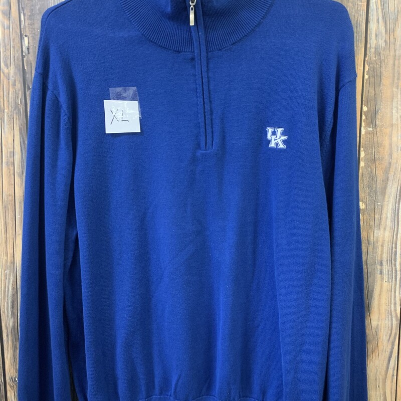 Blue UK Halfzip Sweater, Size: XL