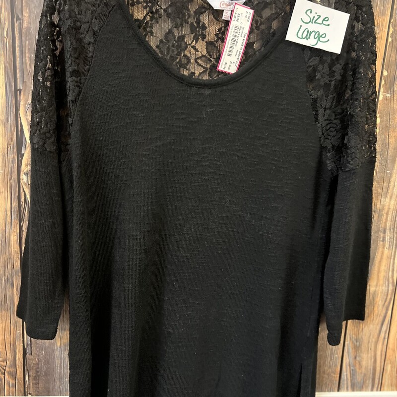 Black Lace Shirt, Size: Xl