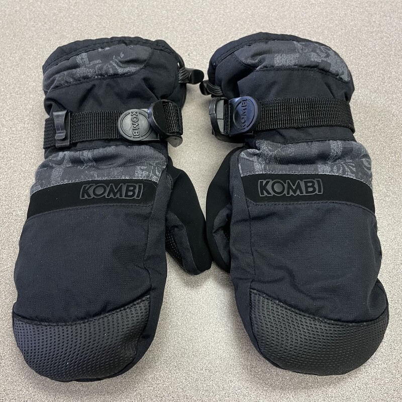 Kombi Winter Mitts, Black, Size: 7-8Y