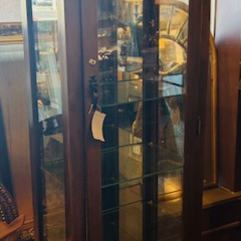 Wood Curio With Lock