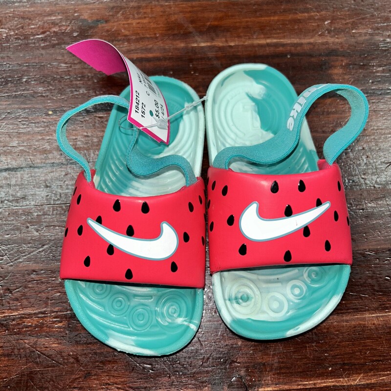 7 Watermelon Slides, Green, Size: Shoes 7