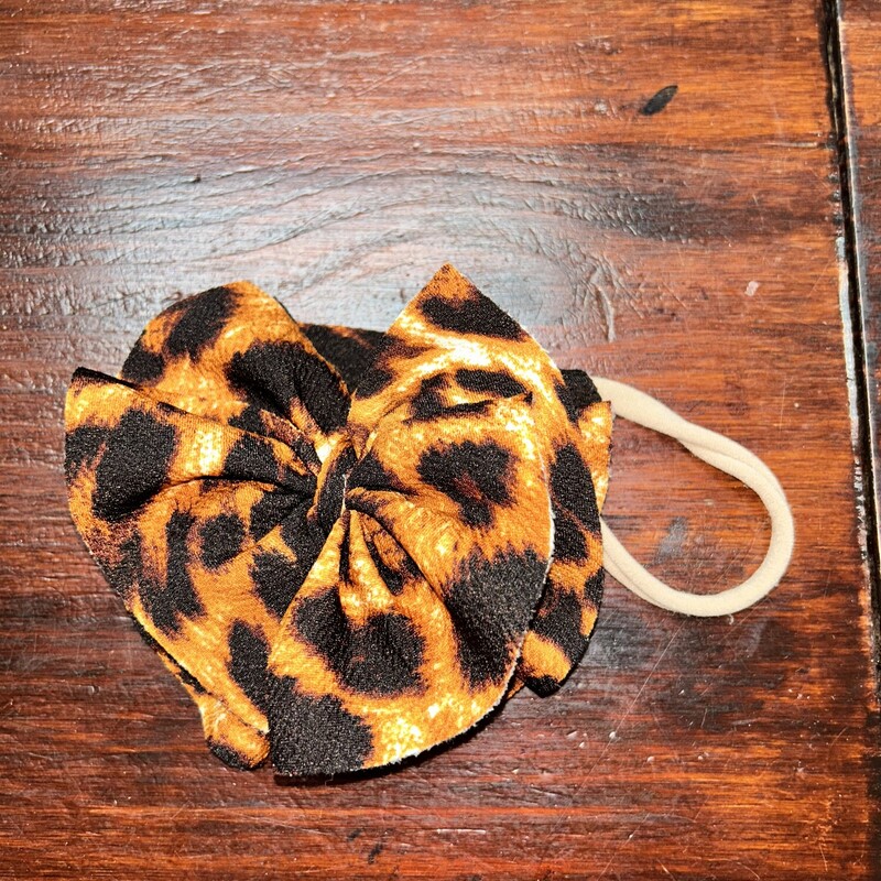 Cheetah Ruffle Bow