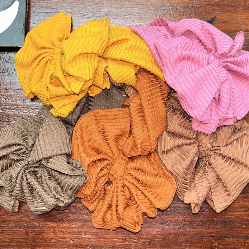 4pk Ribbed Headbands