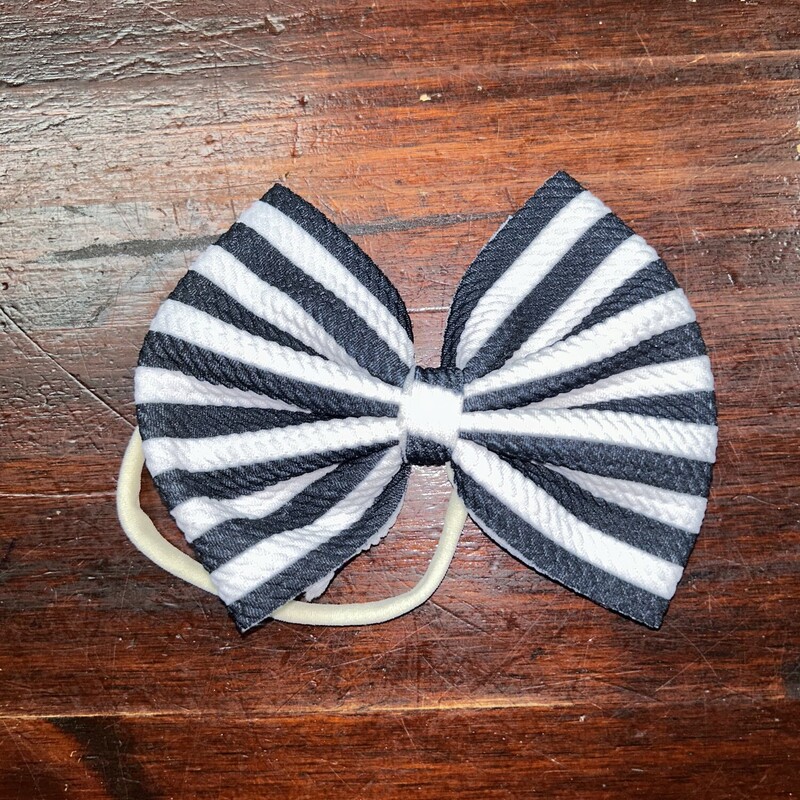 Black Striped Bow