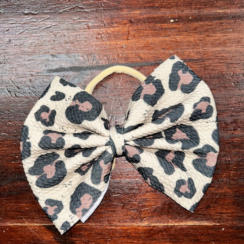 Tan Leopard Bow