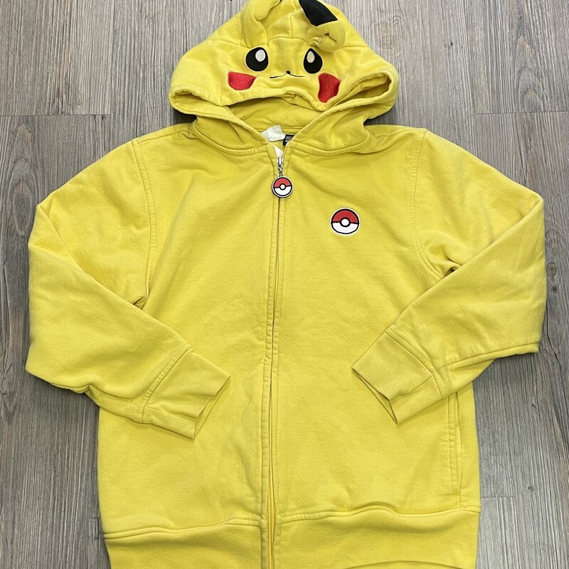 Pokemon Zip Hoodie, Yellow, Size: 9-10Y