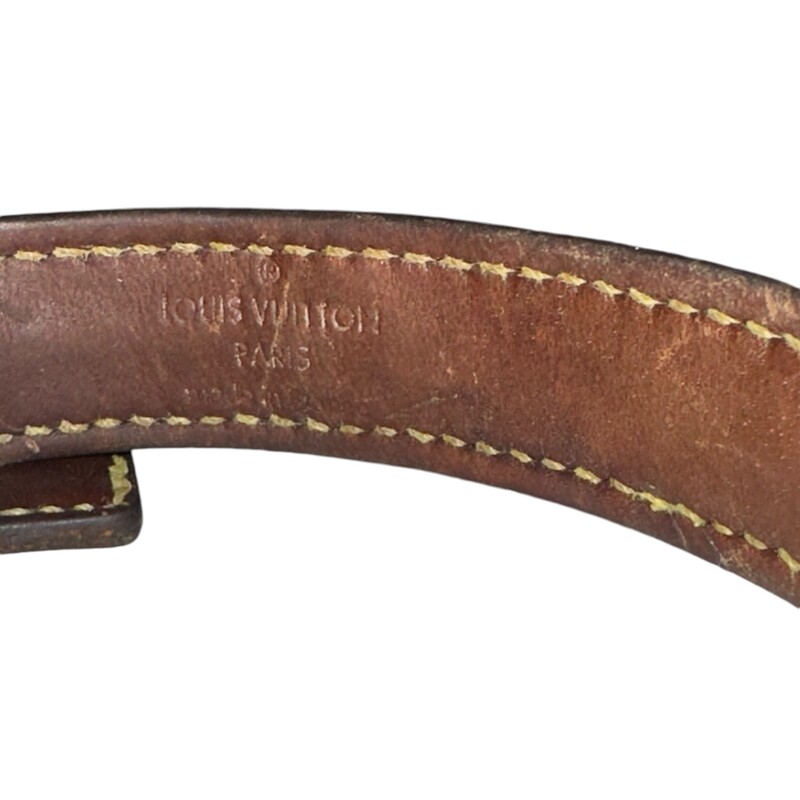 Louis Vuitton Dog Collar, Monogram<br />
<br />
Date Code: TH4070<br />
<br />
Interior Leather worn and darkened. Hardware worn and scratched.<br />
Does not come with original dust bag or box.