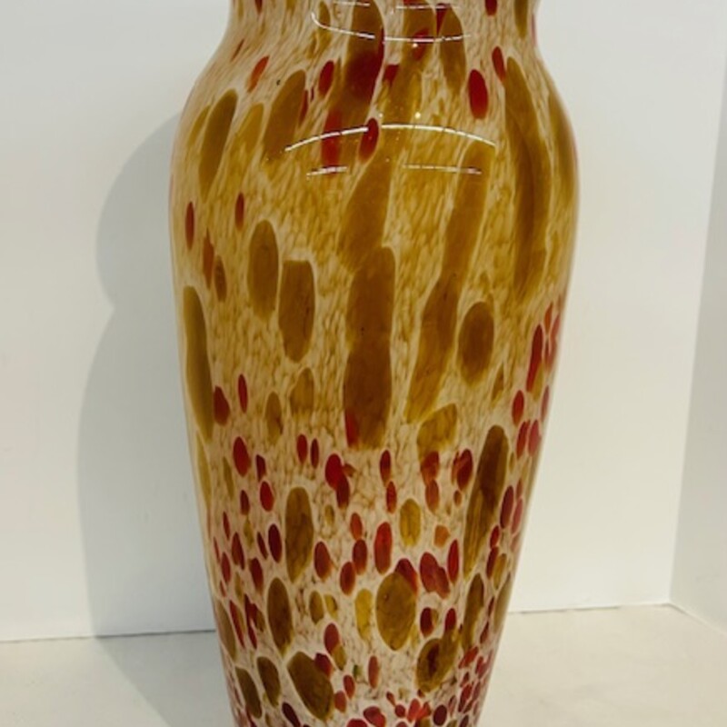 Glass Mottled Mod Vase