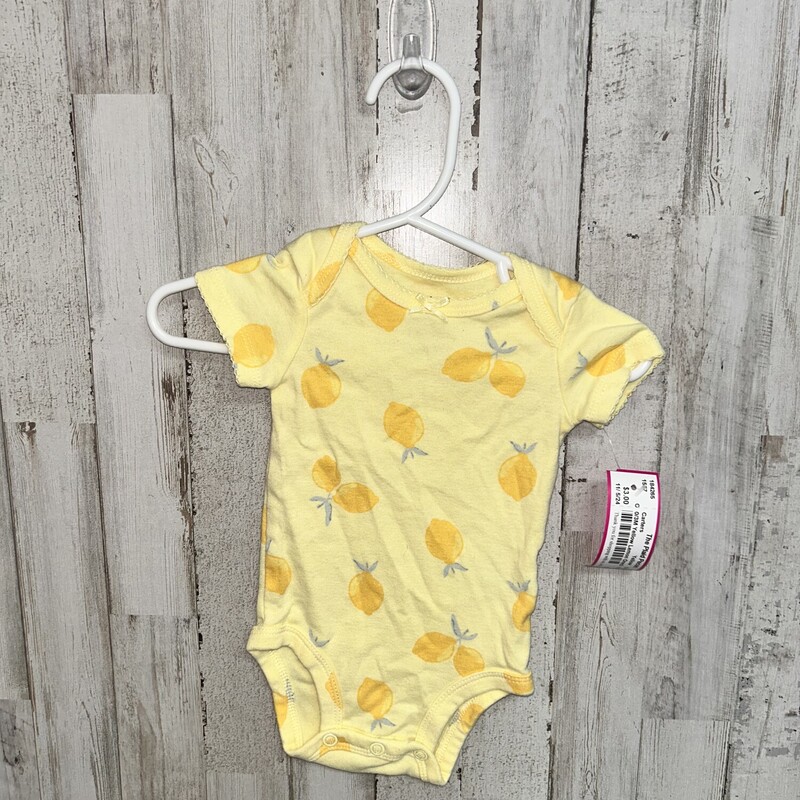 0/3M Yellow Lemon Onesie