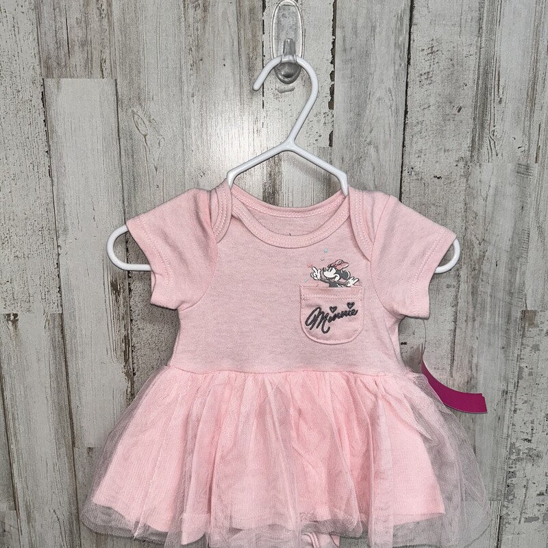 NB Pink Minnie Onesie