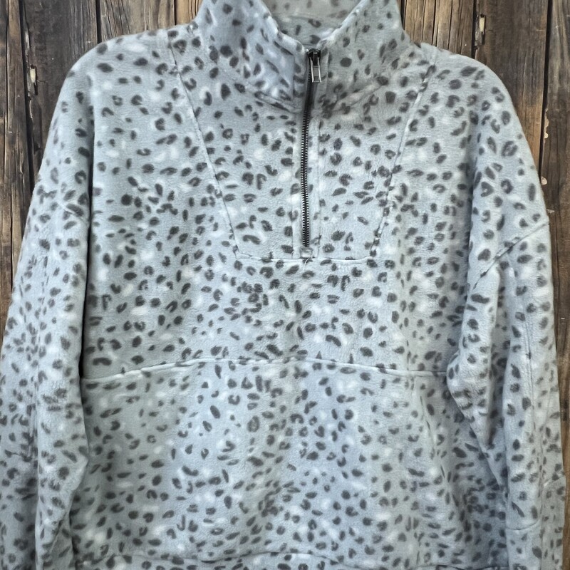 Blue Animal Print 3/4 Jac, Size: Large