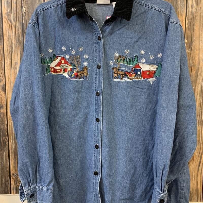 Denim Christmas Shirt