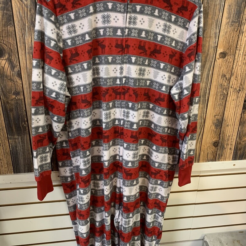 Red/gray Reindeer PJ, Size: 3XL