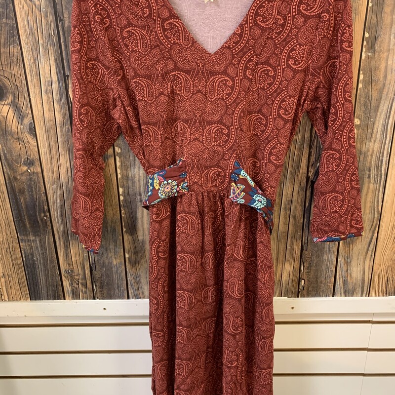 Matilda Jane, Red Paisley Dress, Size: M