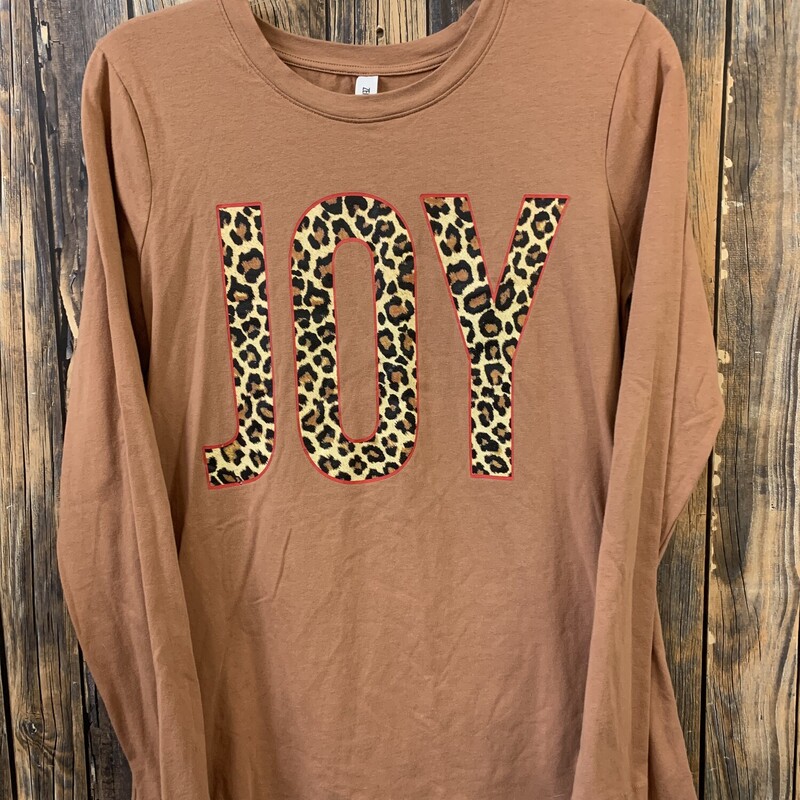 Brown JOY Shirt, Size: L