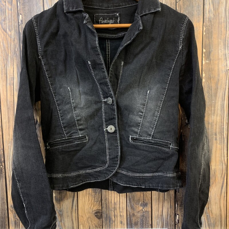 Black Jean Jacket, Size: S