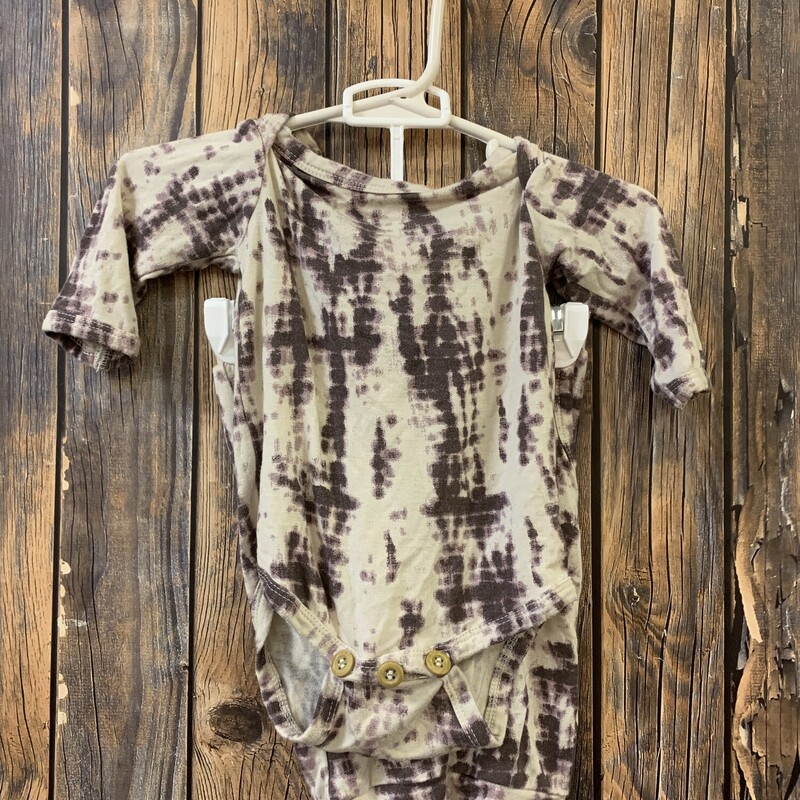 Tan Tie-dye Outfit, Size: 0-3m