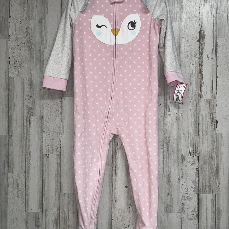 3T Pink Owl Sleeper, Pink, Size: Girl 3T