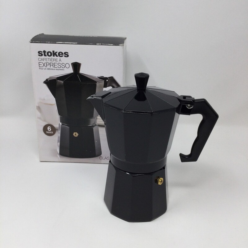 Stokes Espresso Maker New,
Black,
Size: 8 In