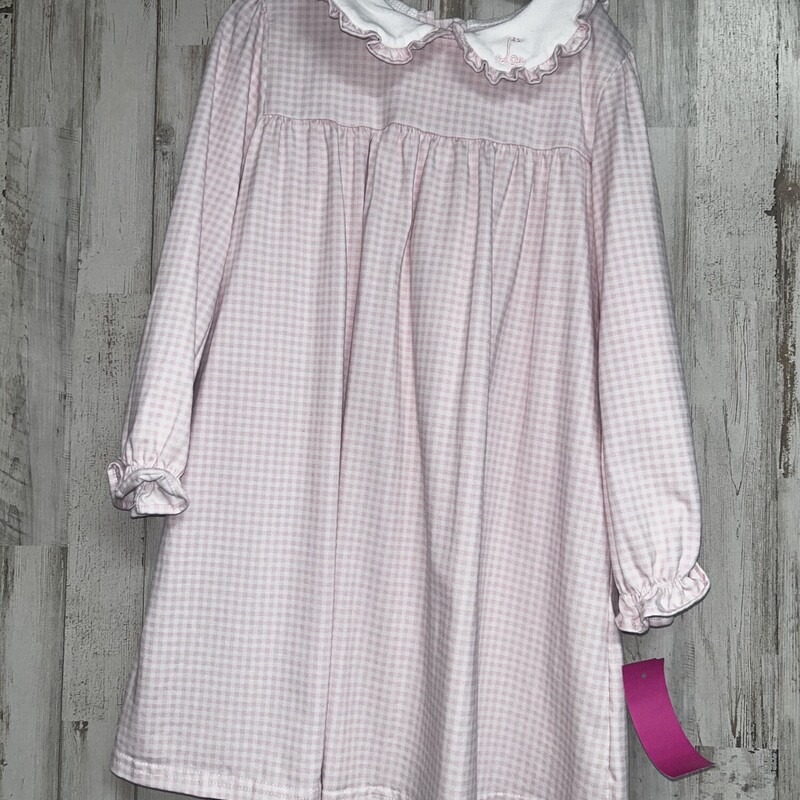 6 Pink Plaid L Collar Dre