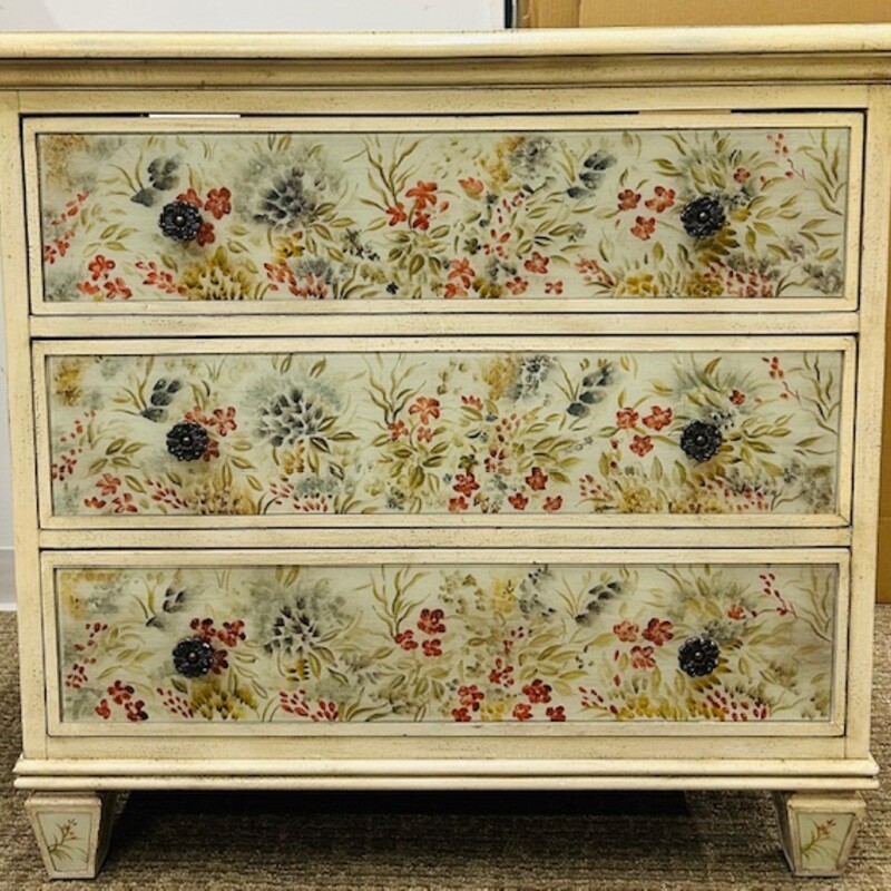 Hooker Floral 3Drw Chest