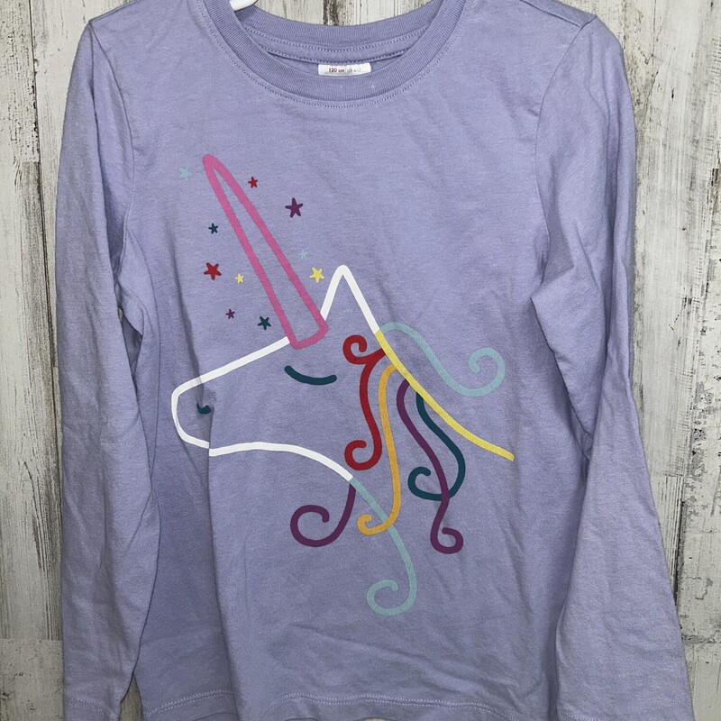 6/7 Lilac Unicorn Tee, Purple, Size: Girl 6/6x