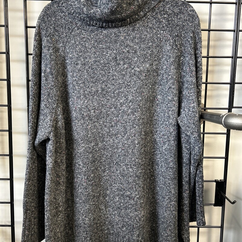 Addition Elle Cowl Neck, Grey, Size: 3X